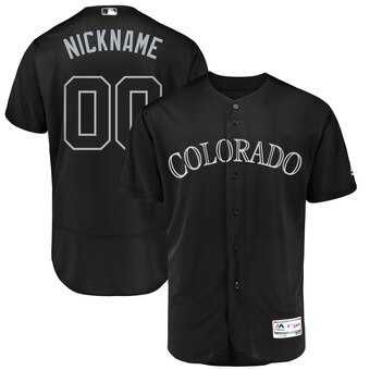 Colorado Rockies Majestic 2019 Players' Weekend Flex Base Roster Customized Black Jersey,We sell and wholesale Colorado Rockies Majestic 2019 Players' Weekend Flex Base Roster Customized Black Jersey on line form chian!